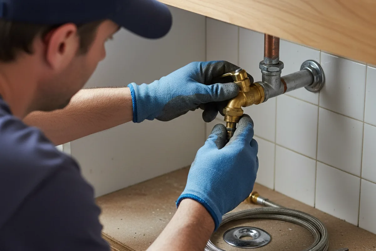 Shutoff valve and fitting work during Emergency Plumbing in Trinidad